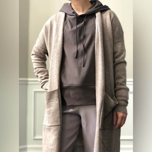 Athleta Tops - ATHLETA | MISSION HOODIE PULLOVER SWEATER IN SHALE MEDIUM